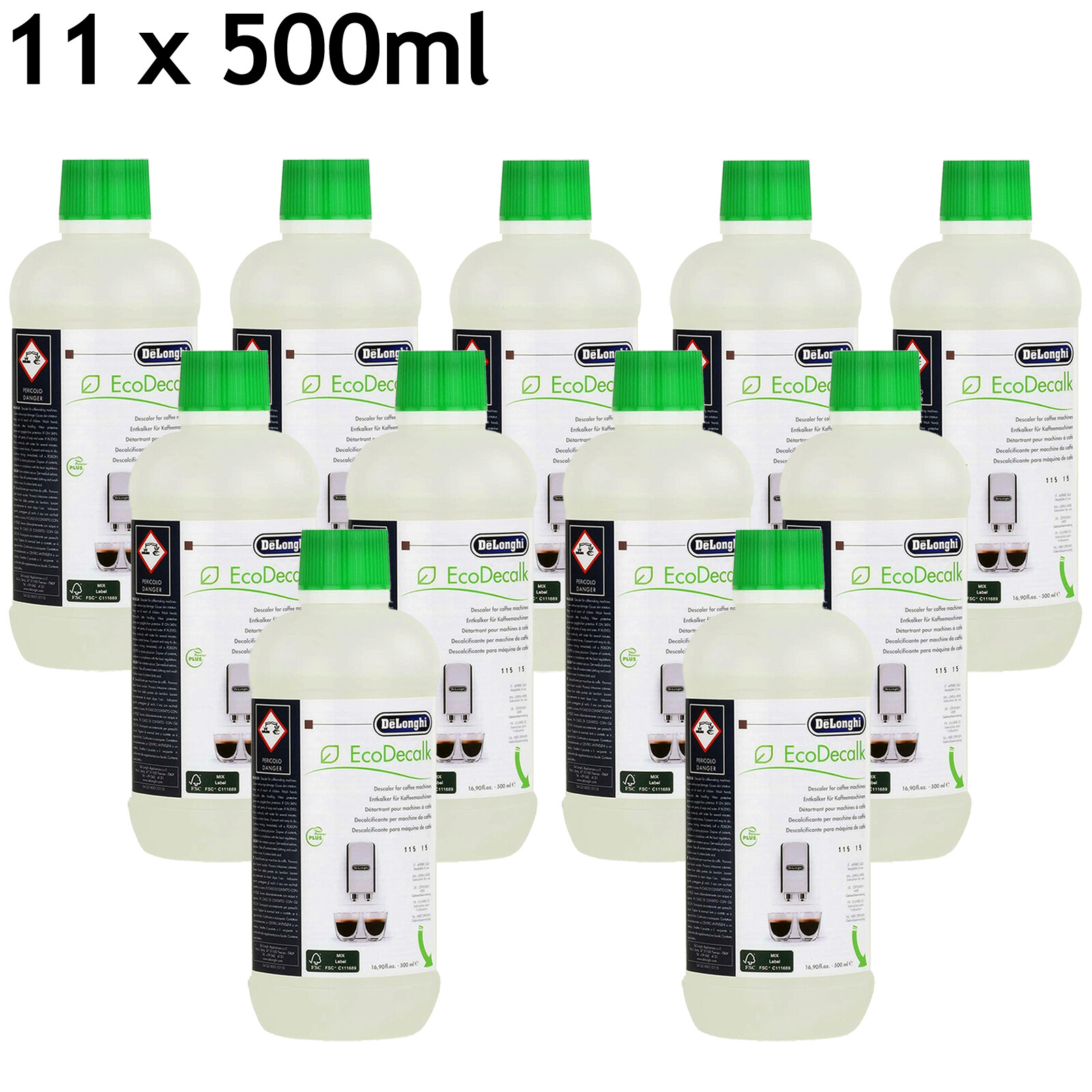 Coffee Machine Descaler Descaling Liquid DELONGHI Fluid Espresso Maker