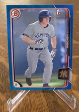 2015 Bowman Draft Blue Parallel #192 Jeff Hendrix /150 New York Yankees