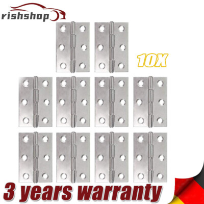 10PCS Edelstahl Scharniere Steckverbinder Türband Scharnier Klapp Beschlag Teile