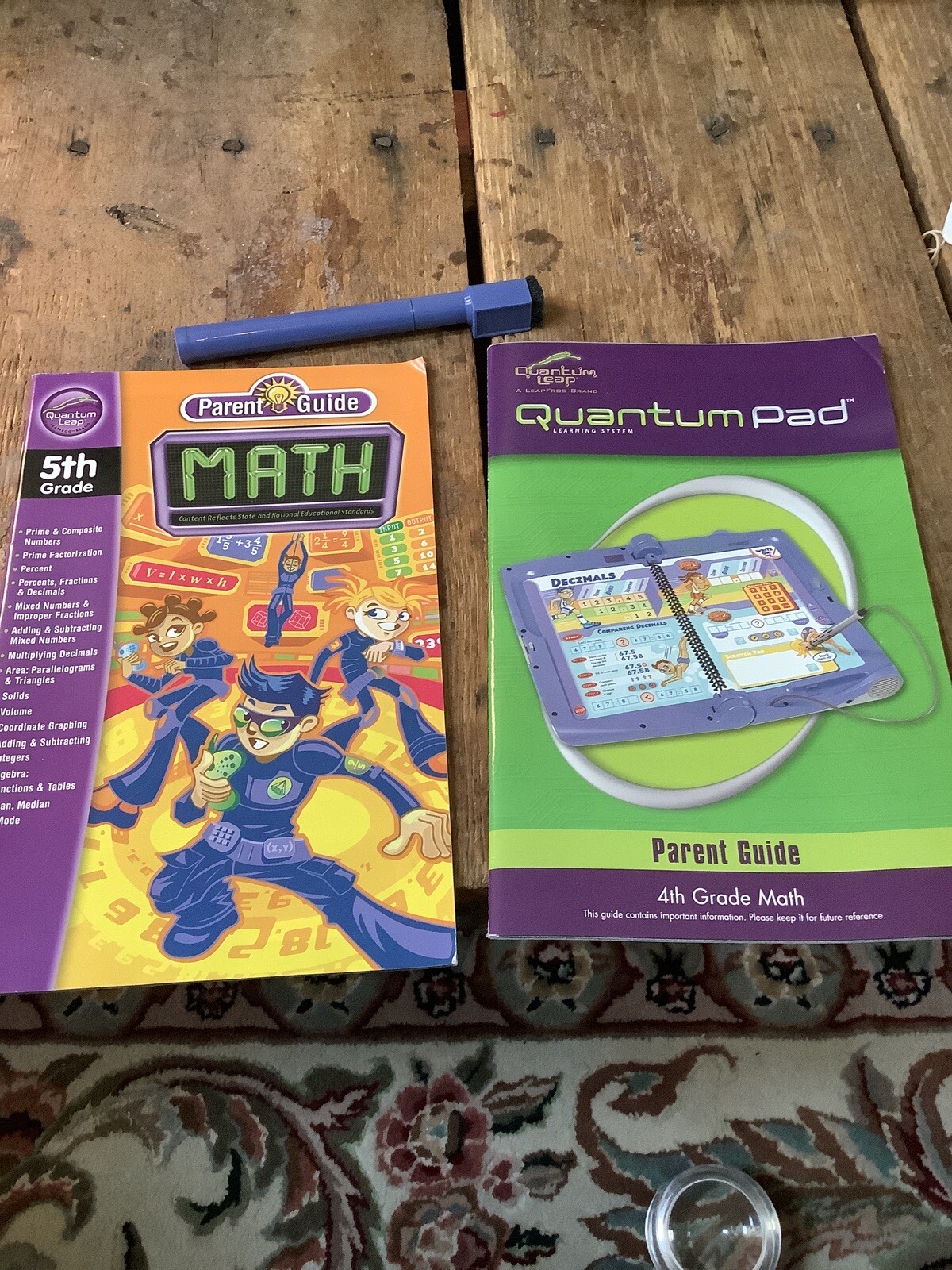 Leap Pad Quantum Pad Learning System (5) Cartridges With Books Case eBay