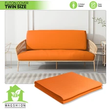 Pumpkin Twin Size Slipcovers Washable Sofa Protector Cushion Stretch Futon Cover