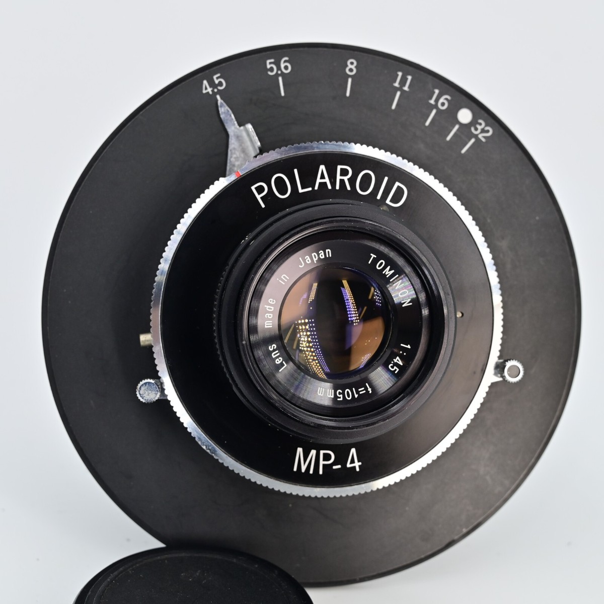 POLAROID MP-4 TOMINON レンズ F4.5 Polaroid MP-4 Shutter w/ Lens Board & Tominon 105mm f4.5