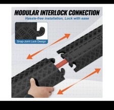 VEVOR 39 in Speed Bump 2000 lbs Cable Hose Protector Ramp Drop Over Cord Cover