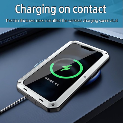 Metal Case For iPhone 16e 2025 Heavy Duty Shockproof Cover w/ Screen Protector - Picture 5 of 10