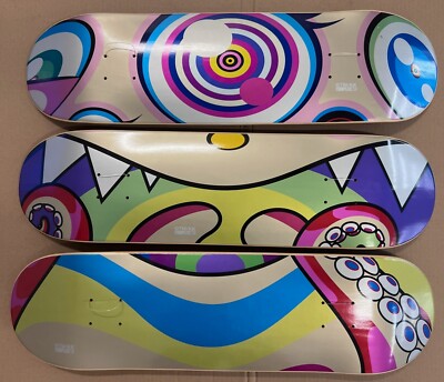 Lot De 3 Planches De Skateboard Takashi Murakami X ComplexCon Octopus 2017 - Neuves