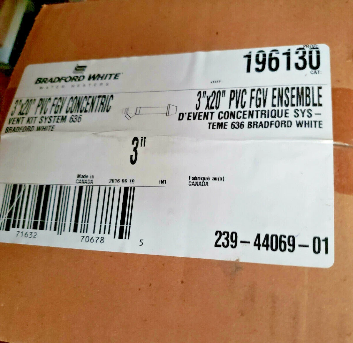 Bradford White Concentric Vent Terminal Kit 239-44069-01 | eBay