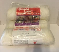 Malina Frosted Look Lustrous Yarn Color Frosted White Lot Of 3 Vintage