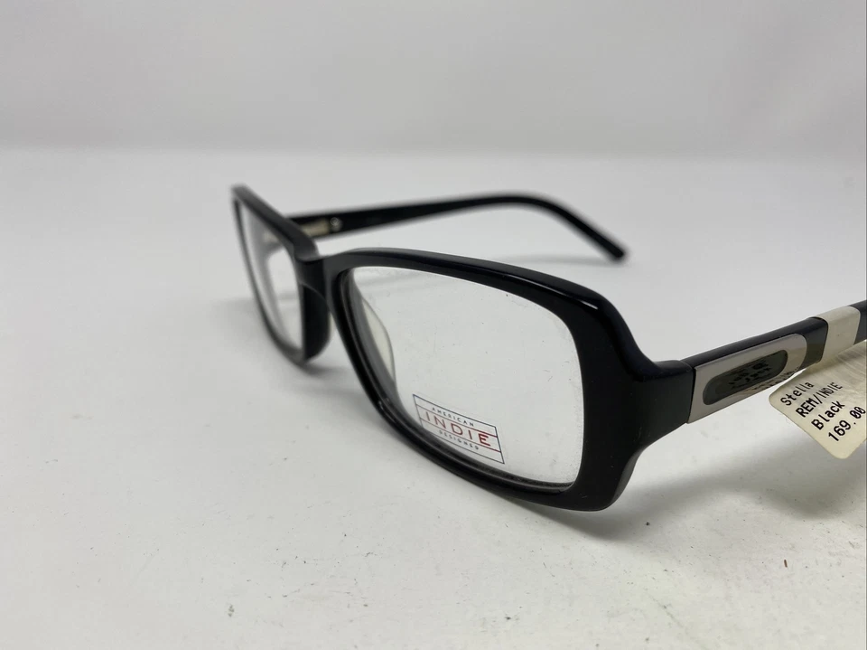 Marco de gafas indie STELLA NEGRO 54-16-135 borde completo plástico T697 Foto 2 de 4
