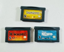 Lot Of 3 Disney GBA Games The Incredibles, Finding Nemo, Pirates ML449