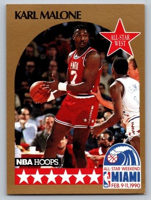 Karl Malone Utah Jazz 1990 NBA Hoops All-Star #21