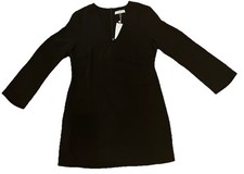 MNG Mango Black Long Sleeve Shift Dress Women’s XL VN531082 100% Polyester