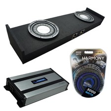 2015 - 2025 Ford F150 Super Crew Harmony HA-F104 Dual 10" Sub Box HA-A800.1 Amp