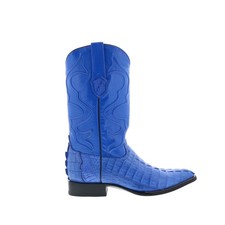 Wild West Caiman Tail Boots Chihuahua Mens Blue Wide Cowboy Western Boots