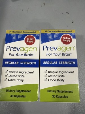 Prevagen Regular Strength Double Pack 10mg 60 Capsules Total  NEW 