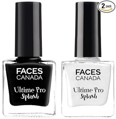 FACESCANADA Splash Glossy Finish Nagellack 2er Set - White O White & Black Be