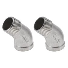 Raccord De Tuyau 3/4" BSPT 45 Degrés Femelle À Mâle Fileté Adaptateur 2 Pcs