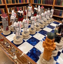 Crusaders Chess Set 16.5 X Large  Medieval Ag...