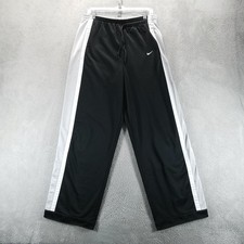 Nike Track Pants Mens M Black Straight Drawstring Pockets Gym