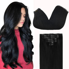 Clip in Hair Extensions Real Human Hair, Remy Human Hair Extensions Clip Ins for