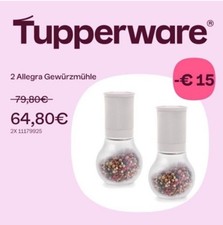 🌺Tupperware 2xAllegra Gewürzmühle mit Keramikmahlwerk einstellbar 210Neu/Ovp 🌺