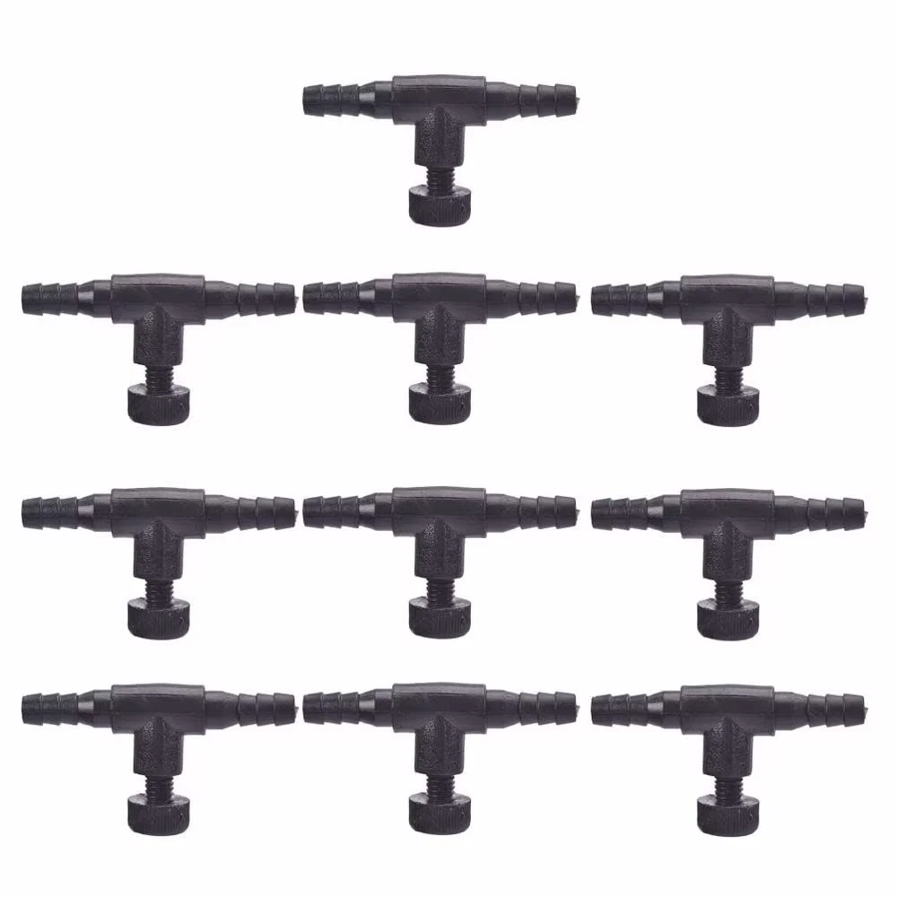 10Pcs Fish Tank Air Line Flow Control Regulator Valve Aquarium for 4/6Mm Airline