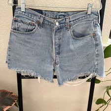 Vintage Perfectly Worn-In Levi 501 Stone Wash Cut-Off Shorts