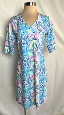 LULU B Size S Patchwork Floral Vibrant Catalina Cloth UPF Active Dress S