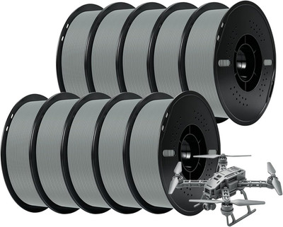 10Kg Grey PLA plus Filament Bundle 1.75Mm,