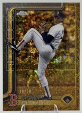 2025 Topps Gilded Collection Gold Mini-Diamond Refractor /50 Roger Clemens #60