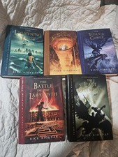 Percy Jackson Olympians HardbackSet  Lightning Thief Series First Edition SIGNED