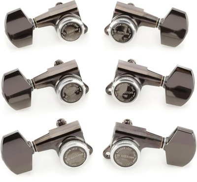Gotoh SG381-01 MG-T Locking Tuning Machine Set - 3+3 Cosmo Black