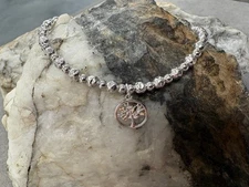 Clogau Welsh Silver & 9ct Rose Gold Tree of Life Bead Bracelet 16 - 16.5cm