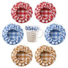6Pcs Unbleached Sourdough Jar Cover, Elastic Jar Cloth Covers Reusable