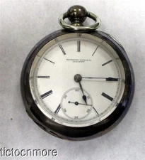 ANTIQUE 1877 ROCKFORD PRIVATE LABEL KELLEY KEY WIND 18s POCKET WATCH COIN SILVER