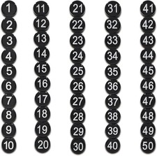 1-50 Magnetic Numbers, Magnets with Number for Dry Erase Boards, Round Number Re