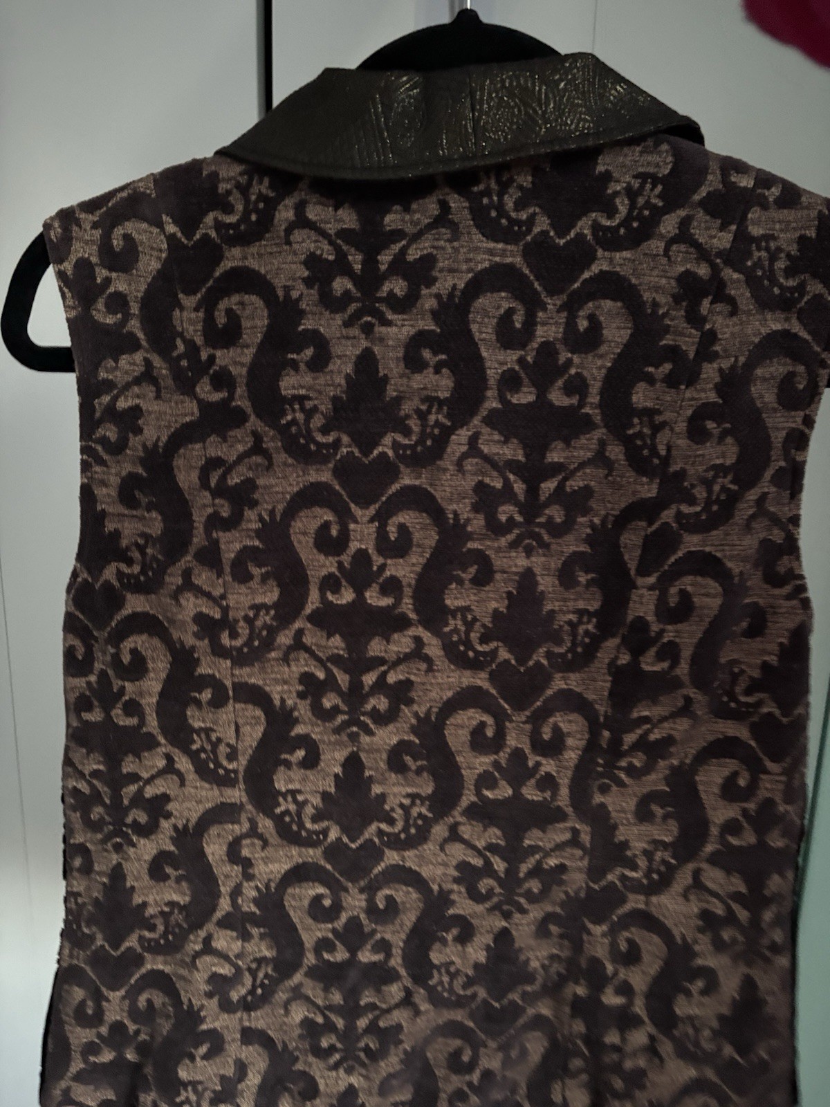 Coldwater Creek Vest Button Patterned Textured Bl… - image 9