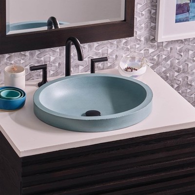 Native Trails NSL1916 NativeStone 19'' Oval Concrete Drop In or - Ocean
