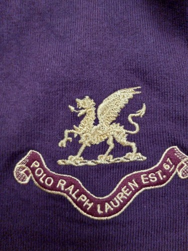 Vtg Polo Ralph Lauren Rugby Shirt Men's Sz M Blue Burgundy Crest Elbow Patch by Ralph Lauren, Size M, $80 - Photo 3