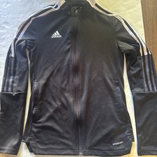 ADIDAS Tiro 21 Track Jacket Black Full Zip Soccer Training Aeroready Size XS