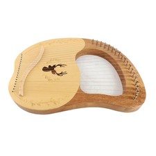 19 String Lyre Harp Portable Wooden Resonance Box String Instrument With Tu USBN