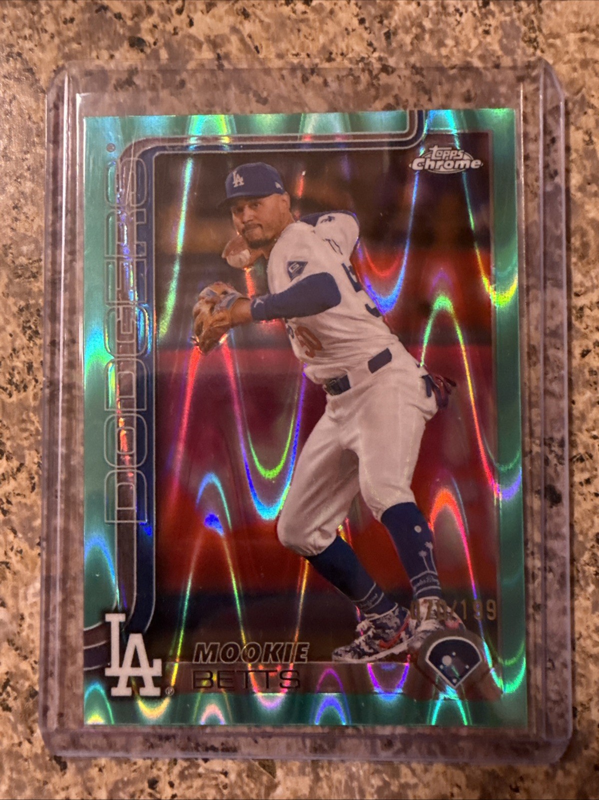 2025 Topps Chrome - Mookie Betts #50 Aqua Refractor /199
