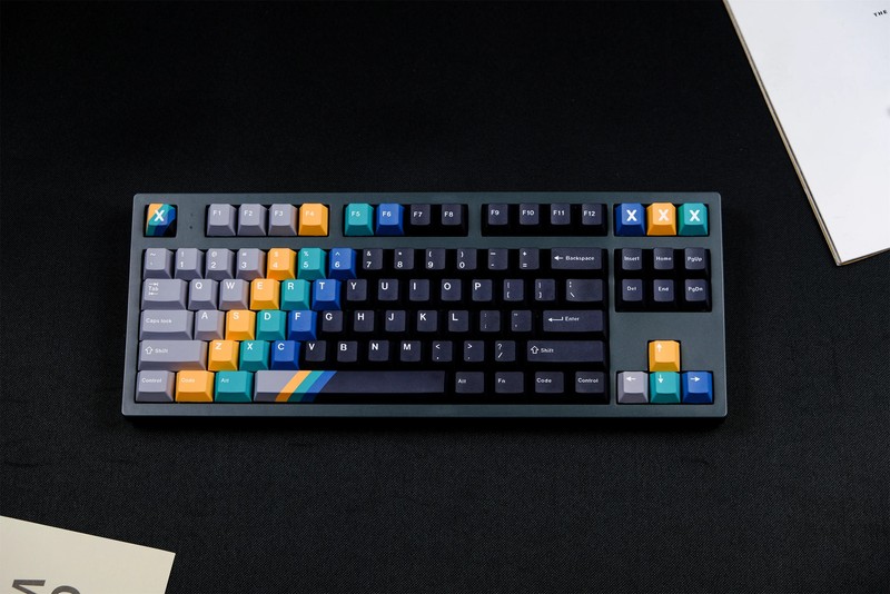 Phonogram Keycap, 129 Key PBT Keycaps Cherry Profile DYE-SUB Personalized Keycap