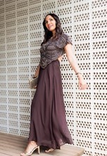 Zara Limited Edition Embroidered Top Dress Chocolate Size M Ref 2903/401 £169