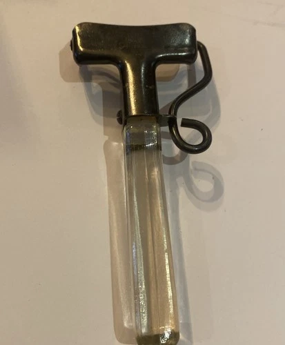 Vintage Pyrex Flameware Removable Handle Pot Pan Holder Glass Steel USA