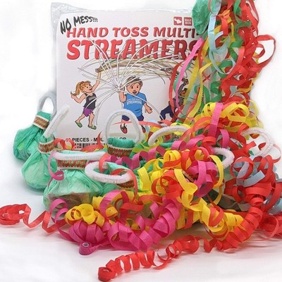 10 Pack Multi Color Hand Toss Streamers - No Mess Dazzling Paper Throw Stream...