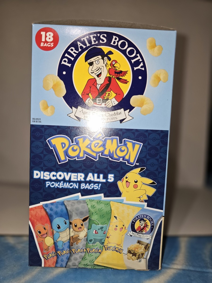 18 BAGS! NEW! PIRATE'S BOOTY Pokémon Aged White Cheddar Rice