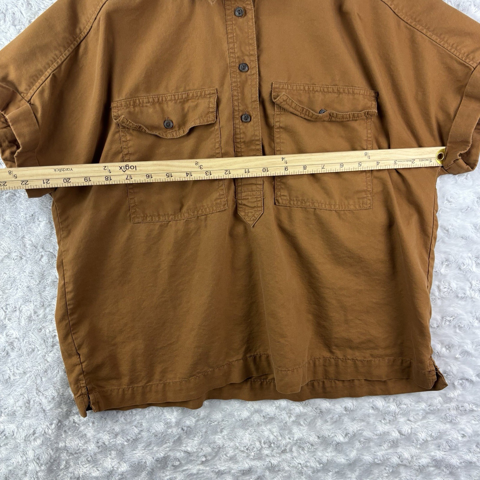 Universal Thread 5 button Pullover Top Large Cott… - image 5