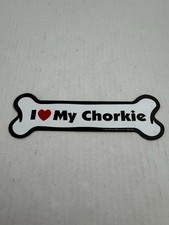 Magnet Dog Bone I Love My Chorkie 7" x 2 1/4” Magnetic Sticker