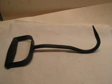 Vintage Wood Handle Hay Or Meat Hook Primitive Farm Barn Tool Length 11 3/8"