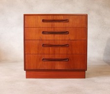Mid Century G Plan Fresco Teak Chest of Drawers - Vintage 4 Drawer Chest 1960s